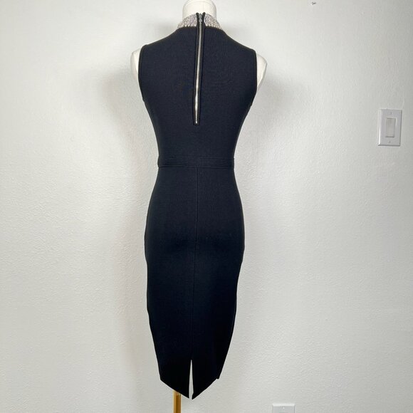 Milly Black Embellished-Collar Sheath Dress - Size S/XS - Picture 2 of 9